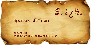 Spalek Áron névjegykártya